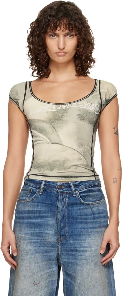 Diesel Graphic-print T-shirt In Green