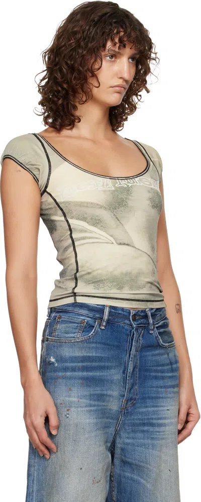 Diesel Graphic-print T-shirt In Green