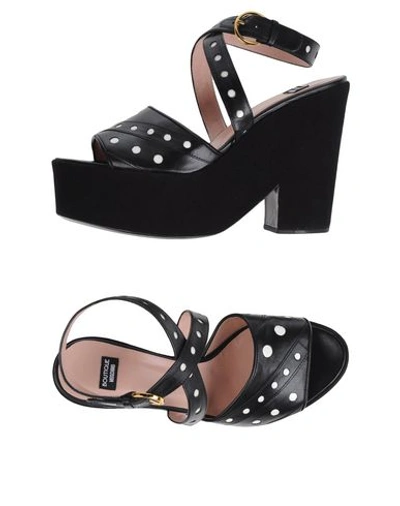 Boutique Moschino Sandals In Black