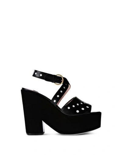 Shop Boutique Moschino Sandals In Black