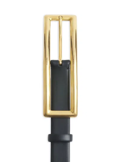 Mugler Rectangular-buckle Belt In Black