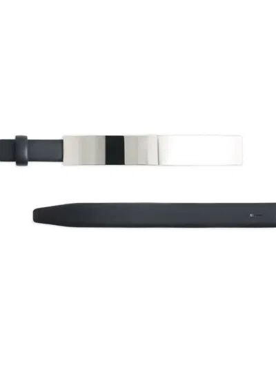 Mugler Rectangular-buckle Belt In Black