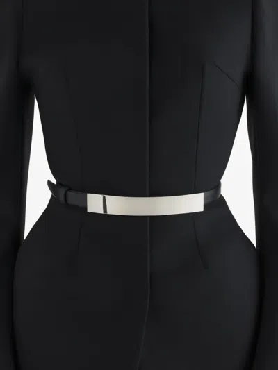 Mugler Rectangular-buckle Belt In Black