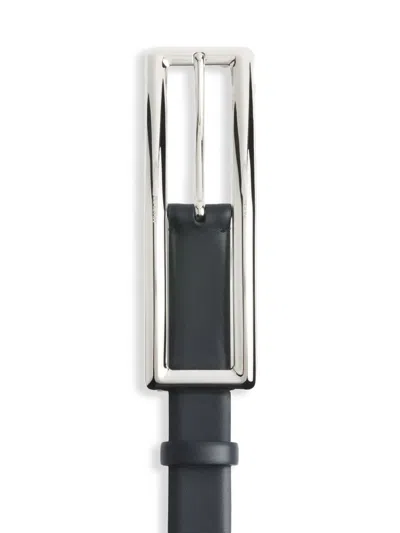 Mugler Rectangular-buckle Belt In Black
