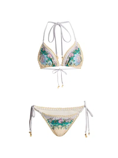 Zimmermann Beige Floral Swimwear In Neutral