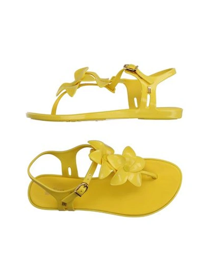 Shop Melissa Flip Flops In Yellow