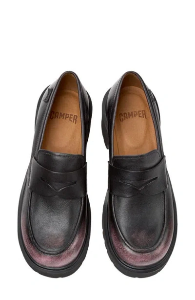 Camper Milah Penny Loafer In Black