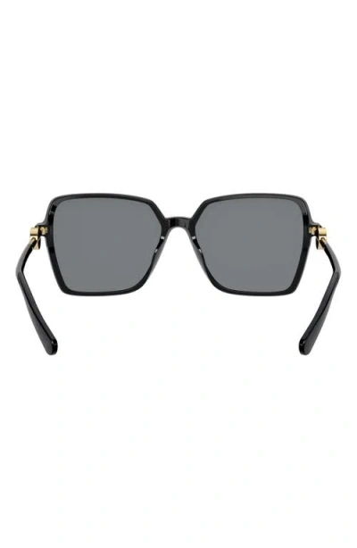 Versace 57mm Gradient Square Sunglasses In Black