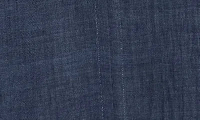 Max Studio Bubble Short Sleeve Top In Blue