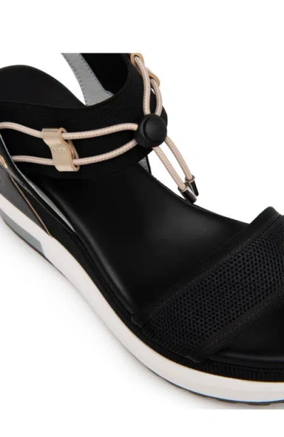 Nerogiardini Bungee Platform Wedge Sandal In Black