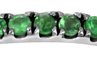 Bony Levy Iris 18k White Gold Tsavorite Stackable Band Ring In Red
