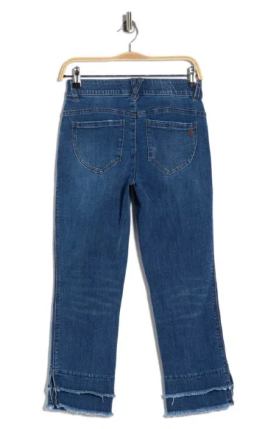 Democracy Double Layer Crop Jeans In Blue
