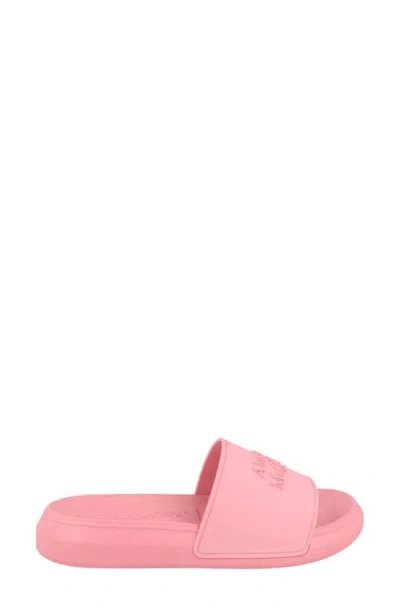 Alexander Mcqueen Embossed Logo Rubber Slide In Pink