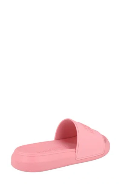 Alexander Mcqueen Embossed Logo Rubber Slide In Pink