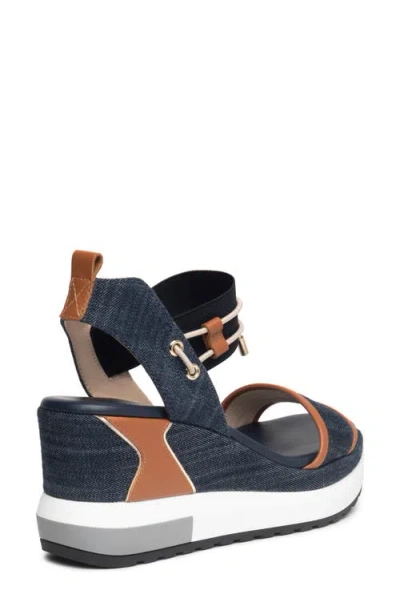 Nerogiardini Bungee Platform Wedge Sandals In Blue
