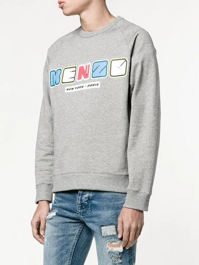 Shop Kenzo Logo Print Sweatshirt