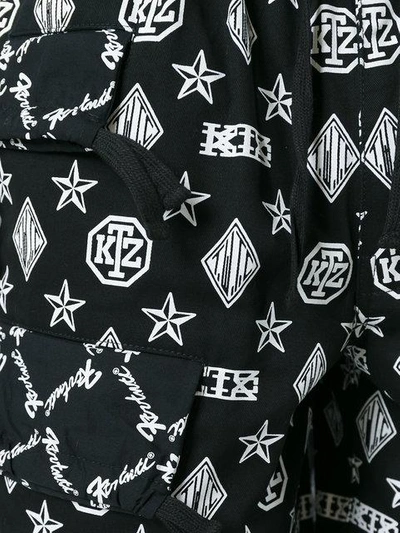 Shop Ktz Monogram Printed Shorts In Black