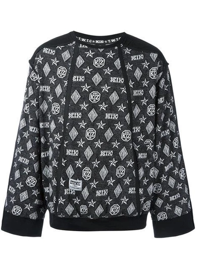 Shop Ktz Monogram Sweatshirt In Black