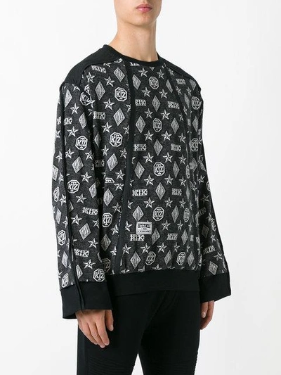 Shop Ktz Monogram Sweatshirt In Black