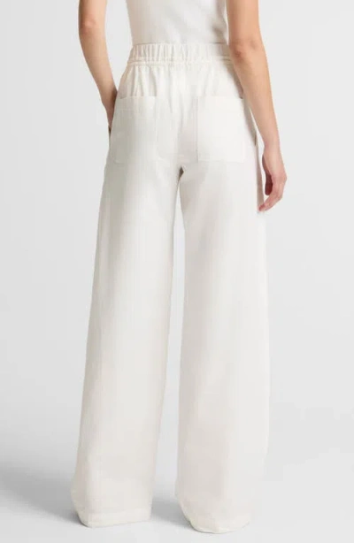 Vince Mid Rise Cotton Drawstring Pants In White