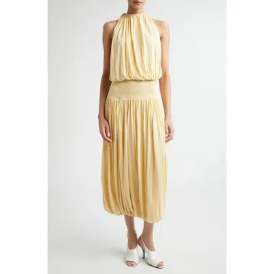 Totême Soft Gathered Halter Midi Bubble Dress In Multi