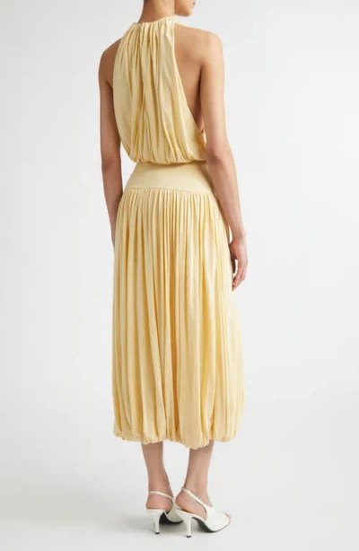 Totême Soft Gathered Halter Midi Bubble Dress In Multi
