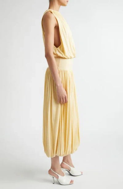 Totême Soft Gathered Halter Midi Bubble Dress In Multi