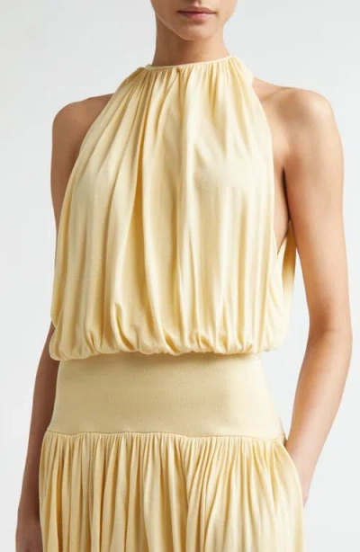 Totême Soft Gathered Halter Midi Bubble Dress In Multi