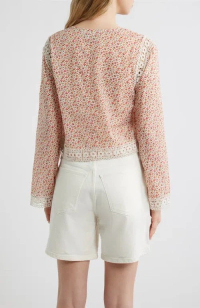 Hill House Home The Tory Crop Organic Cotton Voile Top In Pink