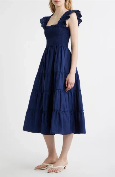 Hill House Home The Maternity Ellie Nap Dress Navy Cotton