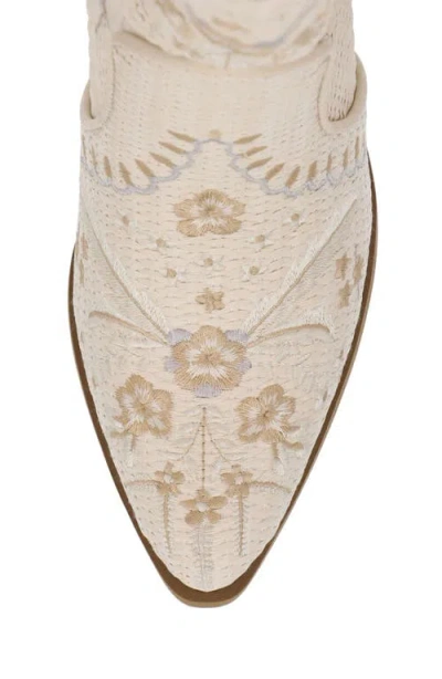 Mia Dyani Embroidered Knee High Western Boot In Neutral