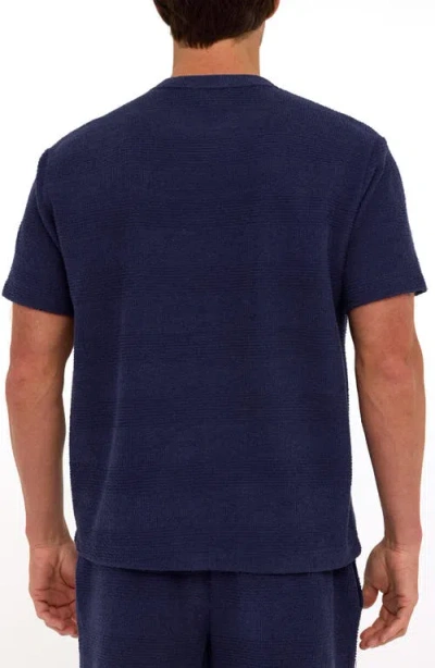 Threads 4 Thought Maxwell Stripe Jacquard Terry Cloth T-shirt In Blue