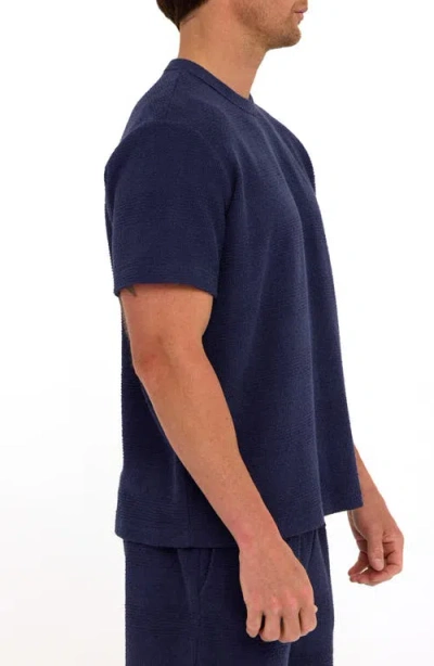 Threads 4 Thought Maxwell Stripe Jacquard Terry Cloth T-shirt In Blue