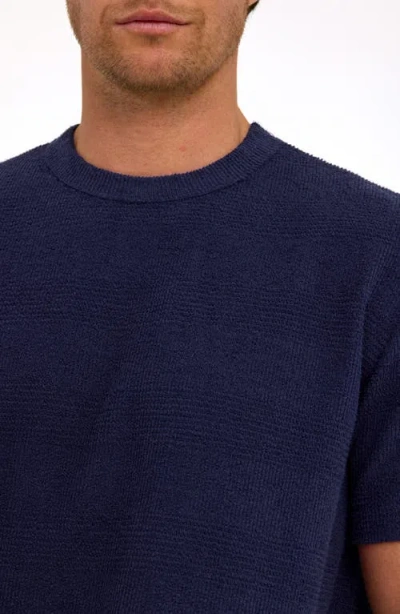 Threads 4 Thought Maxwell Stripe Jacquard Terry Cloth T-shirt In Blue