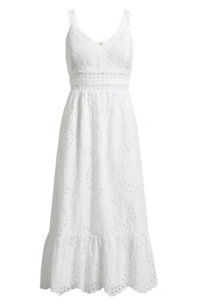 Lilly Pulitzer Tiah Eyelet Midi Dress In White