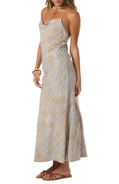 O'neill Holly Stripe Maxi Dress In Brown