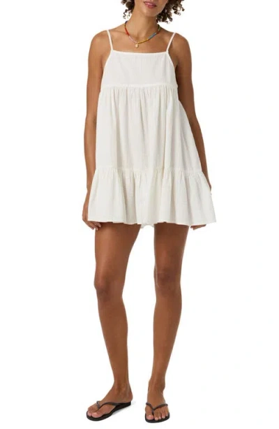 O'neill Og Rilee Cover-up Babydoll Dress In White