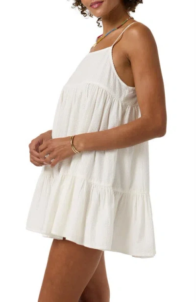 O'neill Og Rilee Cover-up Babydoll Dress In White
