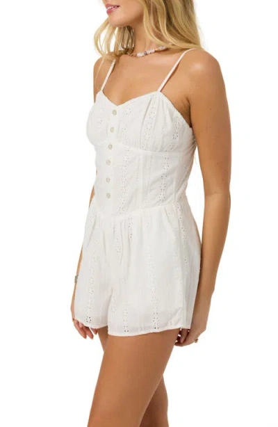 O'neill Olive Cotton Romper In White