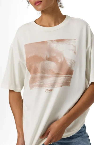 O'neill Wave Tone Oversize Graphic T-shirt In White