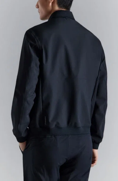 Mango Water-repellent Bomber Jacket In Blue