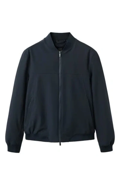 Mango Water-repellent Bomber Jacket In Blue