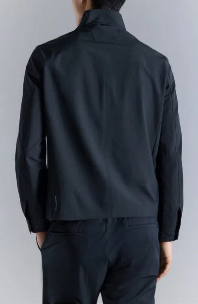 Mango Water Repellent Jacket In Blue