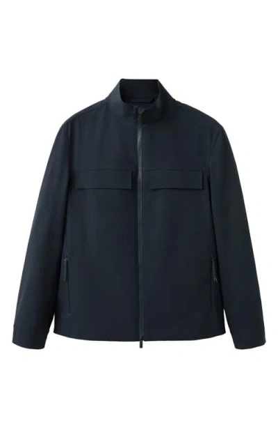 Mango Water Repellent Jacket In Blue