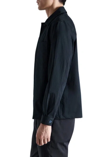 Mango Non-iron Overshirt With Pocket In Blue
