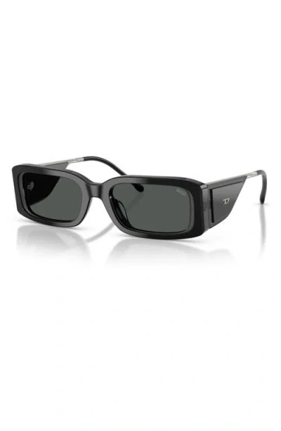 Diesel Rectangle-frame Sunglasses In Black
