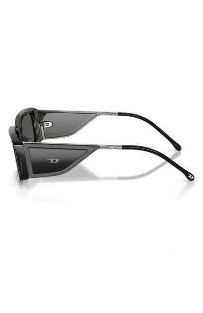 Diesel Rectangle-frame Sunglasses In Black