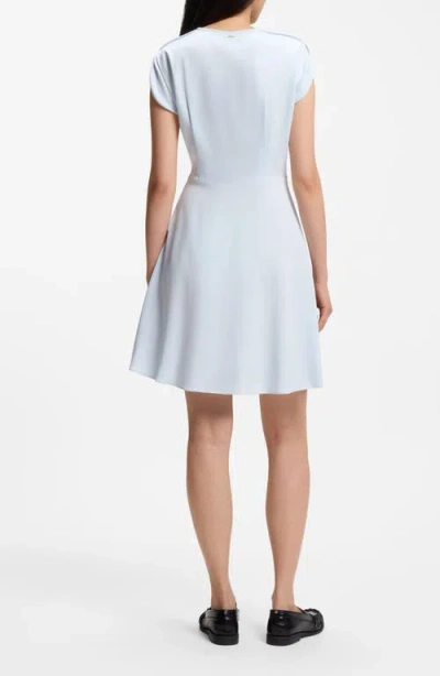 Hugo Boss Keyhole-neckline Dress With Wrap Detail In Blue
