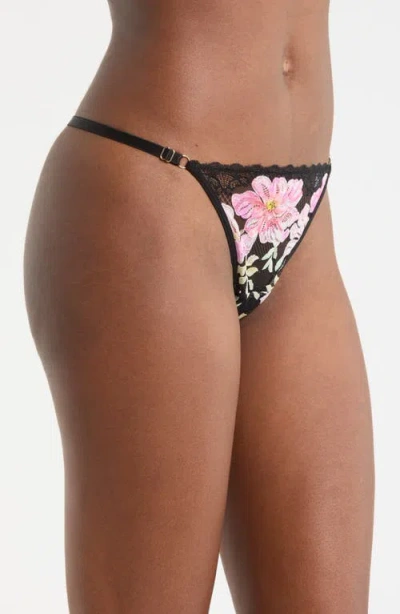 Kilo Brava Floral Embroidered G-string In Multi