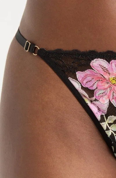 Kilo Brava Floral Embroidered G-string In Multi